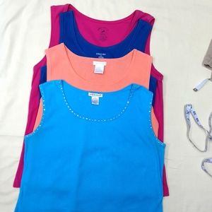Lot of 4 Tank Tops Various Brands Woman's Size Large